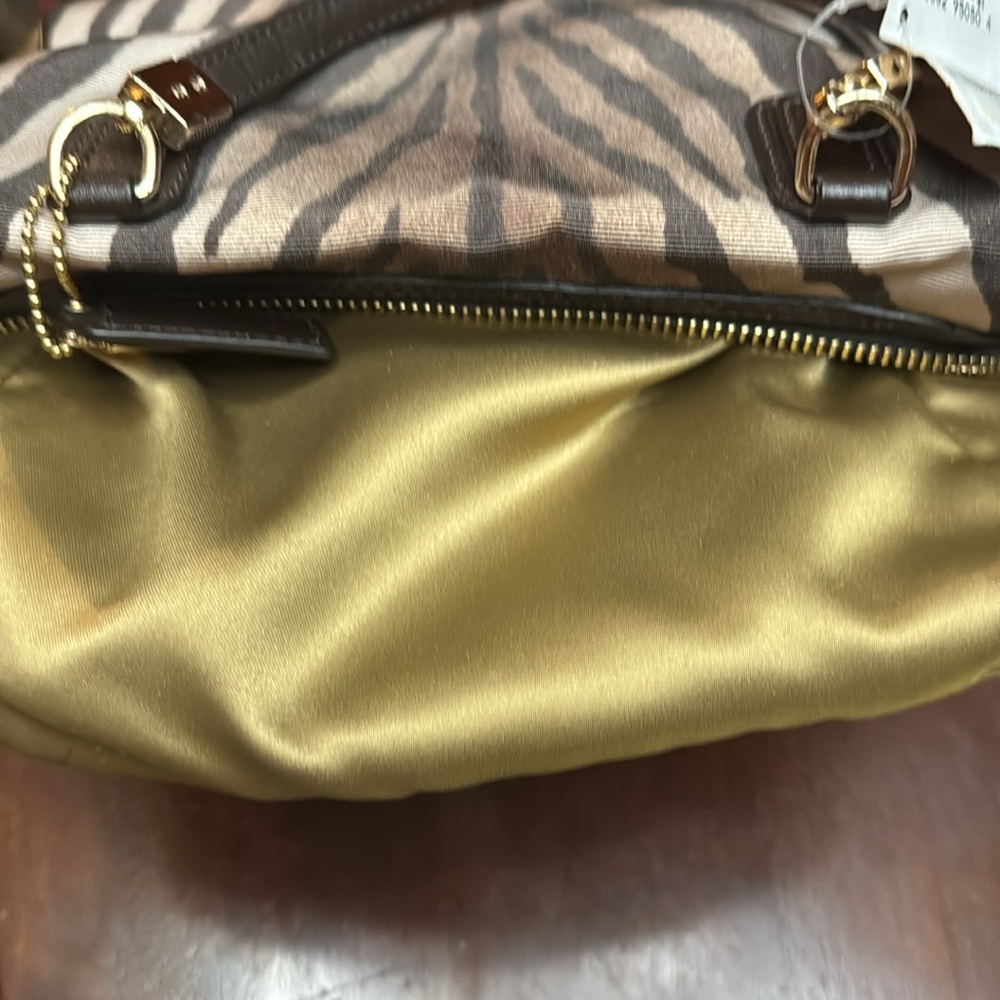Coach Madison Zebra Print Mini Satchel Bag  Crossbody strap include - Picture 14 of 15